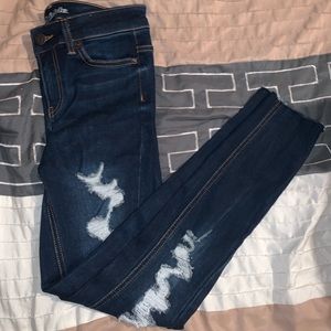 Bark blue ripped jeans